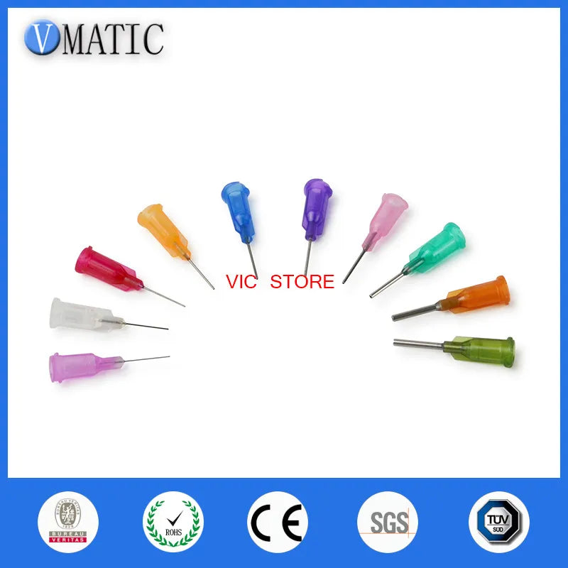 Free Shipping 100 Pcs 0.5" Tubing Length Glue Fluid Adhesive Liquid Dispense Needle Tip 1/2 Inch