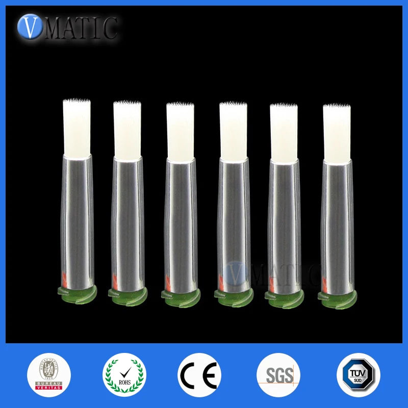 High Quality 10Pcs 14G Dia 5mm Round Brush Tip Liquid Glue Dispensing Syringes Needle Brush Tip