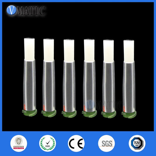 High Quality 10Pcs 14G Dia 5mm Round Brush Tip Liquid Glue Dispensing Syringes Needle Brush Tip