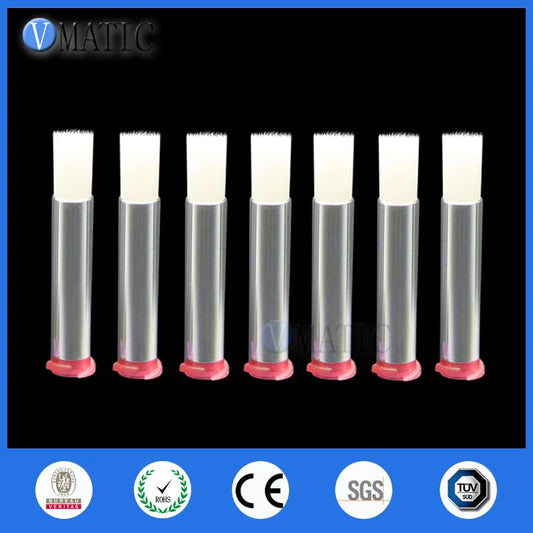High Quality 25G 6mm Dispensing Needle Brush Double Screw Thread Needle EFD Soft Brush Needle Round Mouth Glue Dispenser Needle