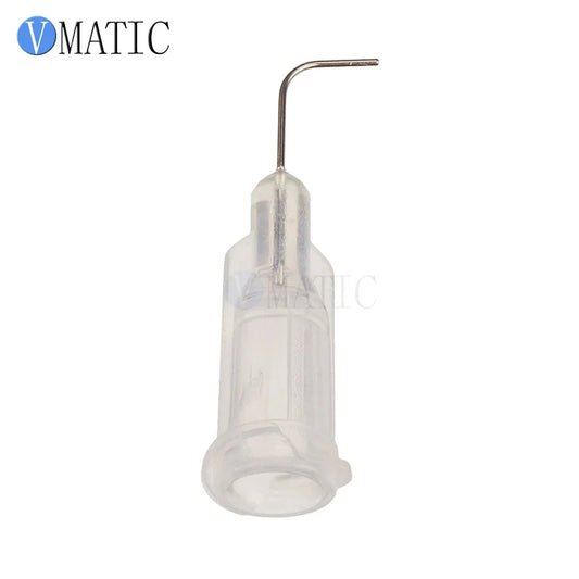Free Shipping 100Pcs 27G Clear 0.5'' Tubing 90 Degree Bent Dispense Needle Tips 1/2 Inch
