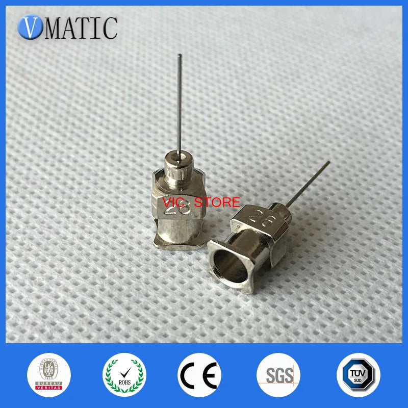 High Quality 1/2 Inch Tip Length 26G All Metal Blunt Stainless Steel 12Pcs Glue Dispensing Syringe Needle Tips 0.5''