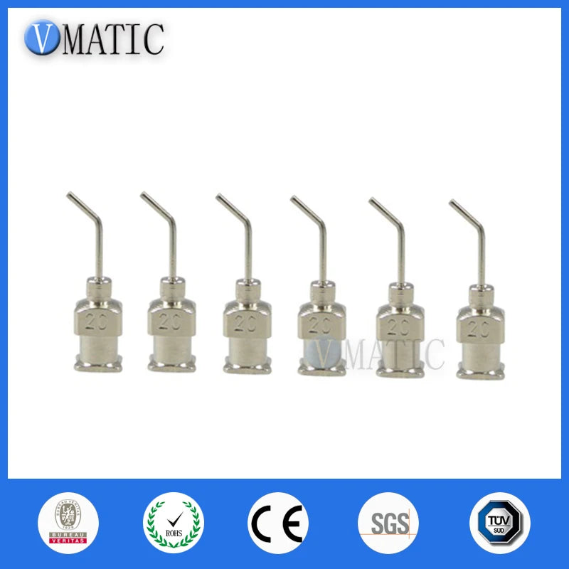 High Quality 12Pcs 1/2'' Inch 20G 45 Degree Bent Stainless Steel Dispensing Needle