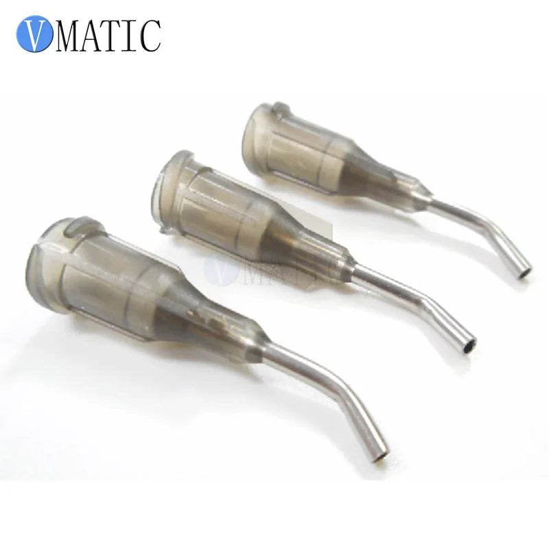 Free Shipping 100Pcs 16G Grey 0.5'' Tubing 45 Degree Bent Best Quality Syringe Needle 1/2 Inch