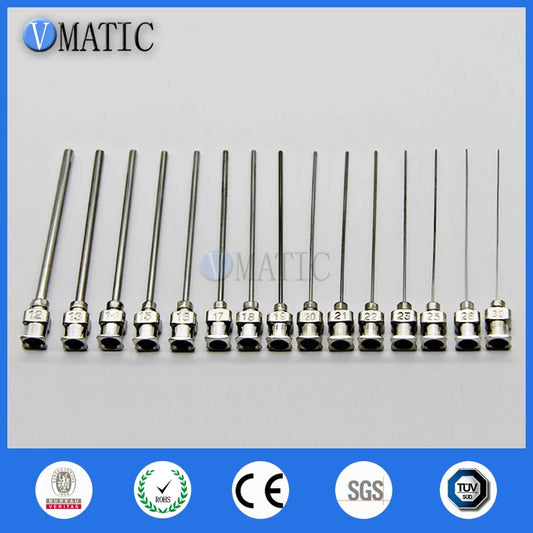 Free Shipping High Precision All Metal Tips Tube Length 75mm Blunt Stainless Steel 12Pcs Dispensing Syringe Needle Tips