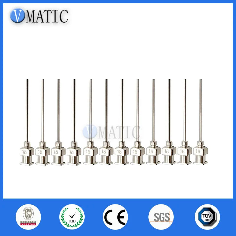 High Quality 12Pcs 1 Inch Tip Length 18G Blunt Stainless Steel Dispensing Needles Syringe Needle Tips Glue Dispenser Needle