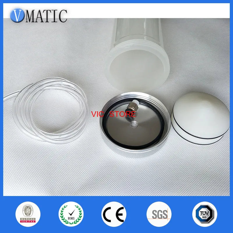 Free Shipping New Thickening Explosion Proof Luer Lock Pneumatic Syringe Barrel 500cc/ml With Adapter Piston And Tube