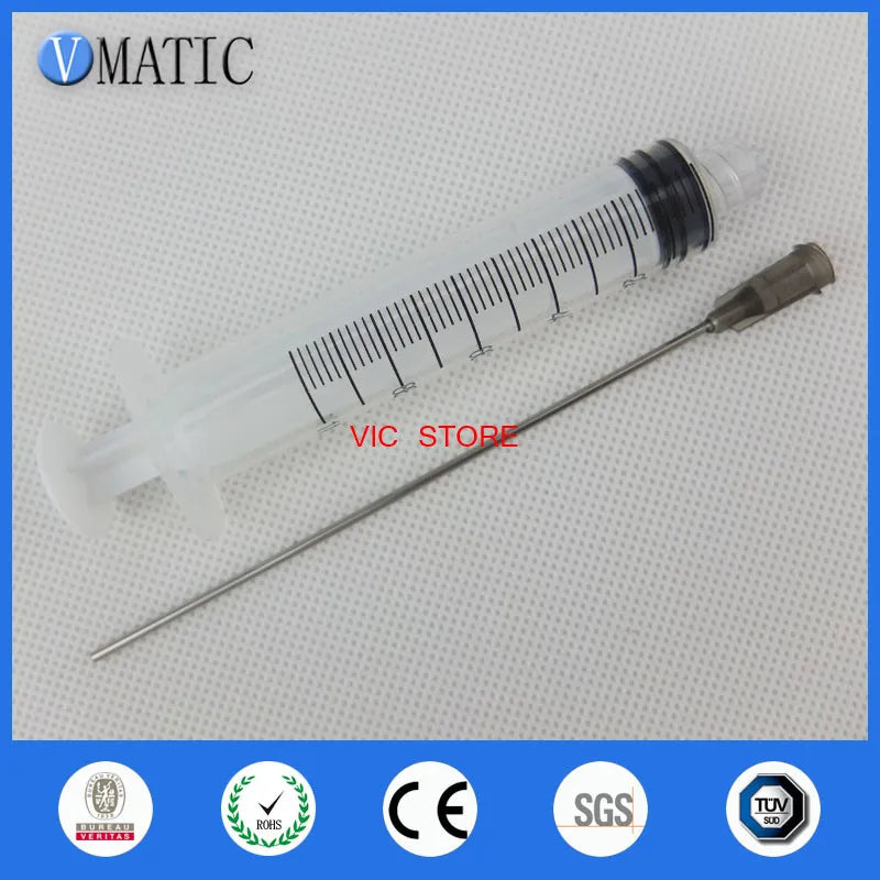 High Quality Non Sterilized 10ml/10cc Luer Lock Dispensing Syringes With 16G Blunt Tip Fill Needles 10cm 100mm