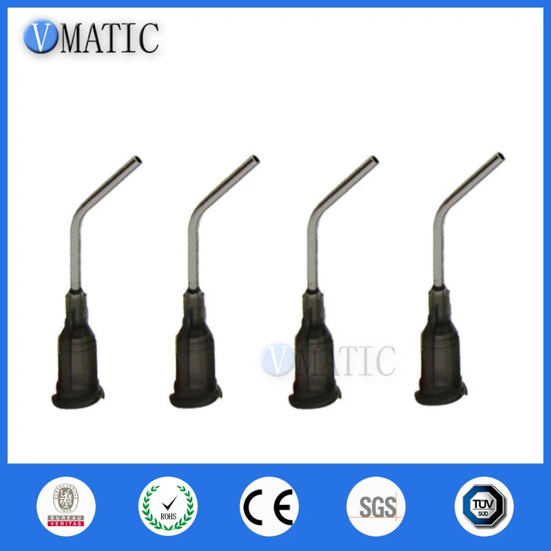 High Quality 16G Grey 0.5" Length 45 Degree Bend Bent Dispensing Needle Tips Blunt Stainless Steel Dispenser Needles 1/2 Inch