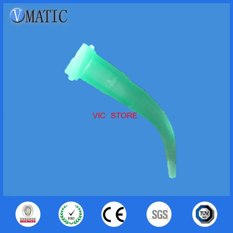 Free Shipping Quality 100Pcs 18G Green TT Tapered Bent Dispensing Plastic Needles