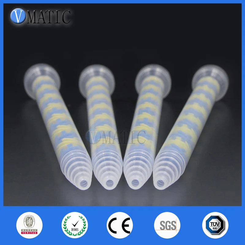 High Quality 10pcs GSM9-14 All Purpose Use Glue Dispense Plastic Static Mixer Nozzle AB Adhesive Mixing Tube
