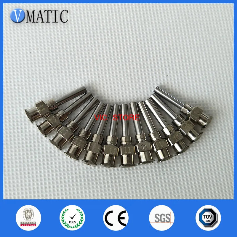 High Quality 0.5'' Length 11G All Metal Tips Blunt Stainless Steel 12Pcs Glue Dispensing Needles Syringe Needle Tips 1/2 Inch