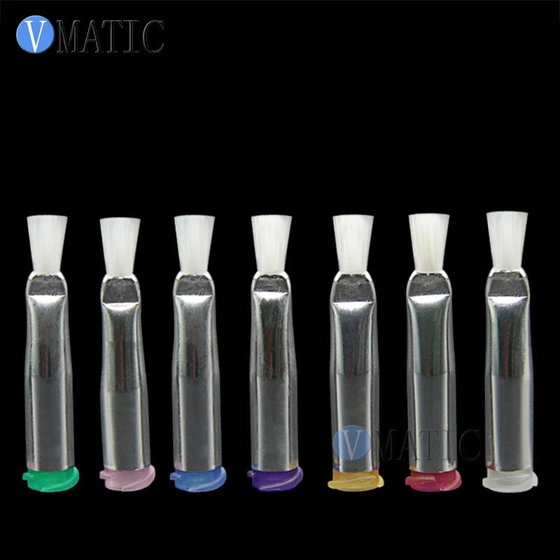 Free Shipping 10Pcs Luer Lock 18G-27G Dia 3mm Flat Needle Soft White Brush Tip