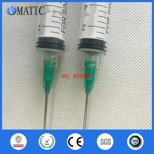 Free Shipping Non Sterilized Quality 6Pcs Plastic Syringes 10Ml/Cc With 18 Gauge Dispensing Needle Tips 1 Inch & Caps