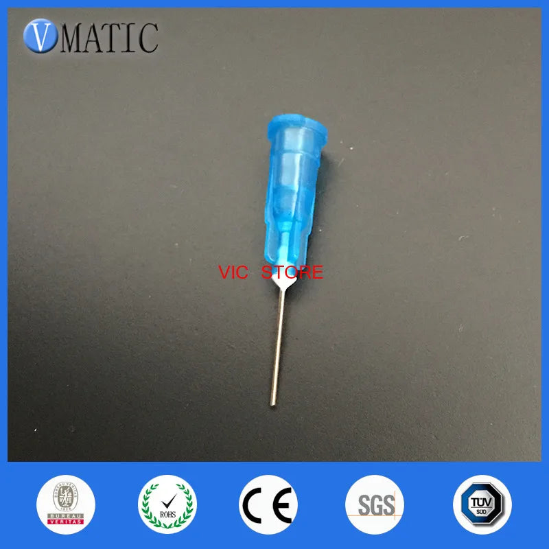 High Quality 100Pcs 23G 0.5'' Glue Dispensing Machine Syringe Needle Metal Pinhead Glue Dispenser Needle Tip 1/2 Inch