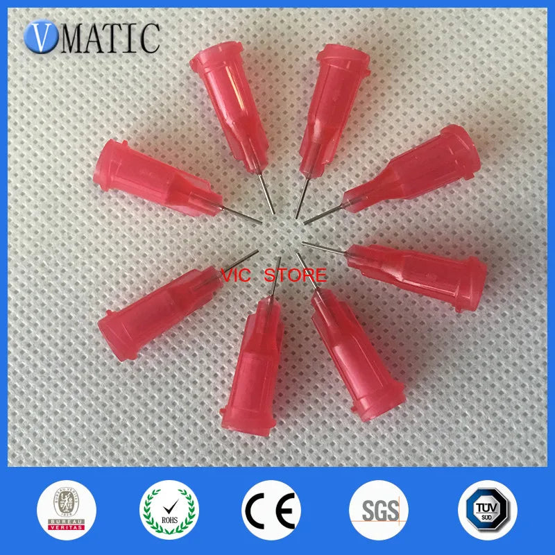 Free Shipping 100Pcs 25G 0.25'' 1/4 Inch Dispensing Needle Tip