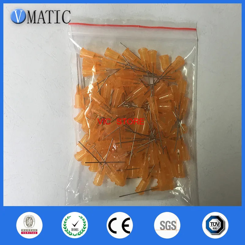 High Quality 100Pcs 1'' 23G Te Premier Dispensing Tips Dispensing Needles 1 Inch Length Dispense Needle