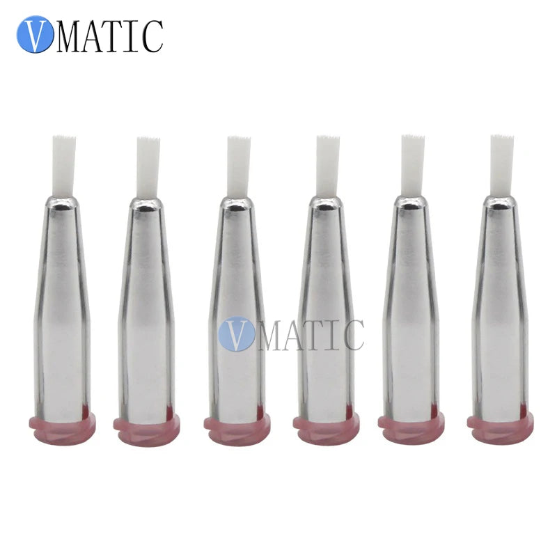 Free Shipping 20G Dia 2mm Dispensing Brush Tip Needle Double Screw Thread Needles EFD Soft Brush Needle Round Mouth