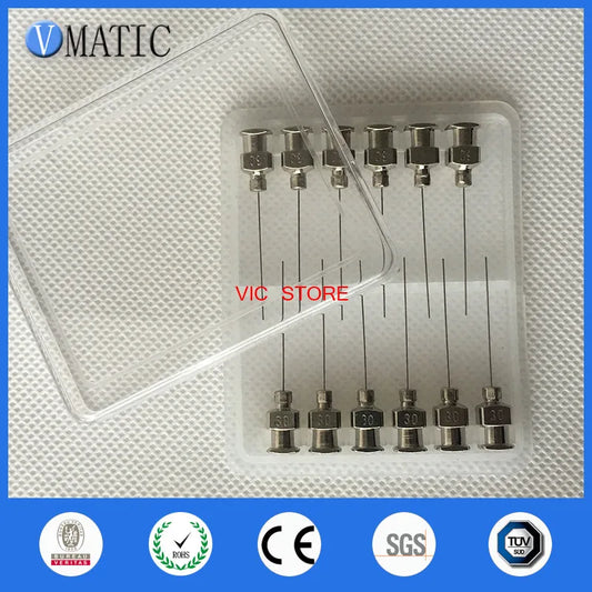 Free Shipping Non-Sterilized 12Pcs 1.5 Inch Tip Length 30G Micro Applicator Needle Tip 1-1/2 Inch