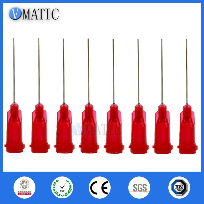 High Quality Hot Sale 100Pcs Dispensing Needle Tip 25G 1 Inch Length For Liquid Dispenser Adhesive Glue Syringe