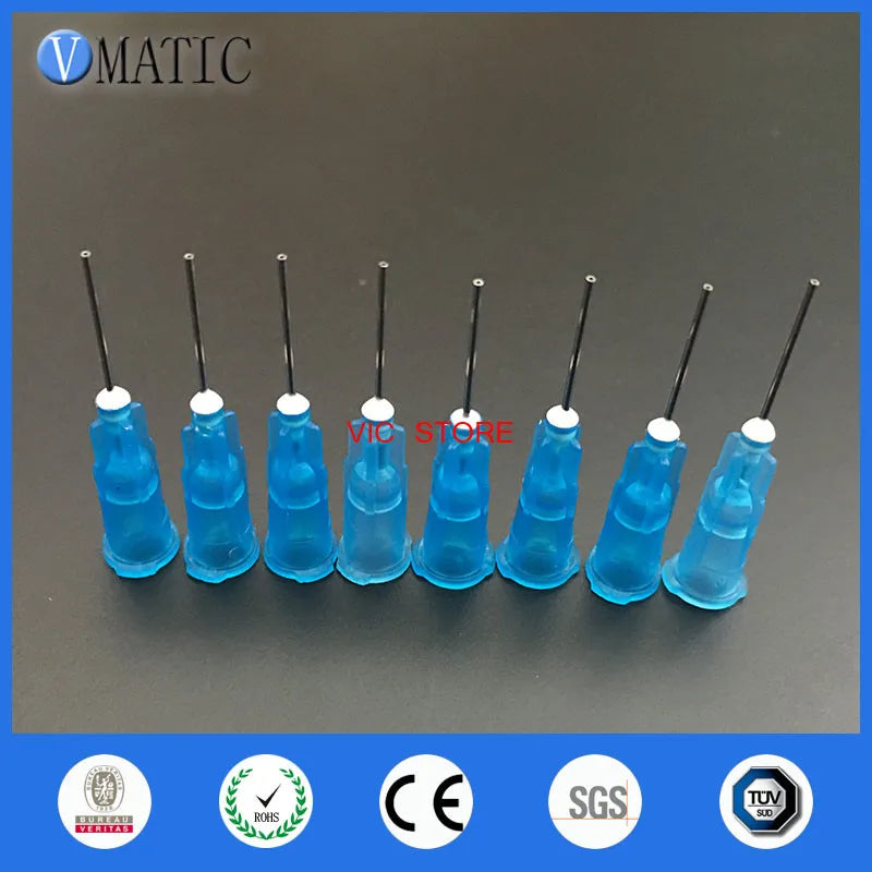 High Quality 100Pcs 23G 0.5'' Glue Dispensing Machine Syringe Needle Metal Pinhead Glue Dispenser Needle Tip 1/2 Inch