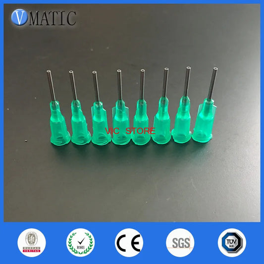 High Quality Products Assurance 100pcs/bag Industrial Tips 18G Green Color 0.5'' Dispensing Plastic Needle Tip 1/2 Inch Length