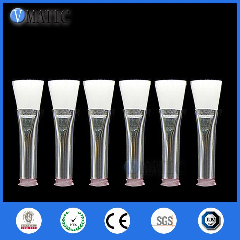 High Quality 20G Glue Dispensing Needle Brush Double Screw Thread Needles EFD Soft Flat 10mm Mouth Glue Dispenser Needle Brush