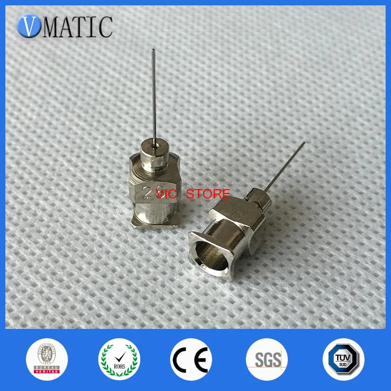 Free Ship 1/2'' Tip Length 28G All Metal Blunt Stainless Steel 12 Pcs Glue Fluid Liquid Dispensing Syringe Needle 1/2 Inch
