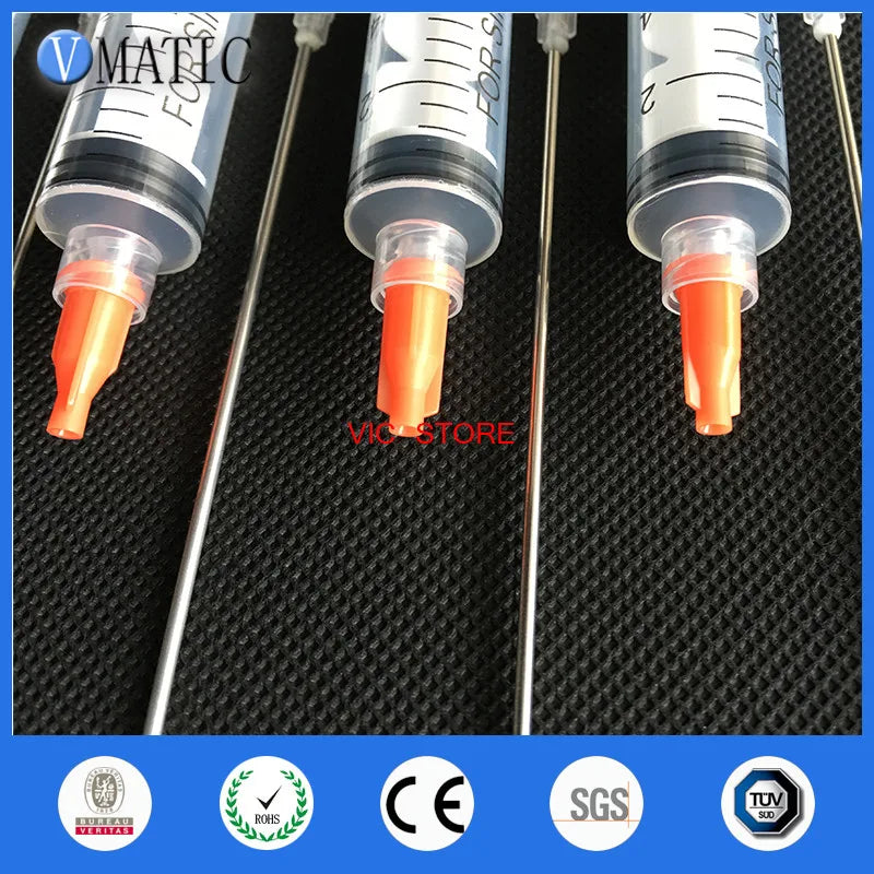 Free Shipping Non Sterilized 5 Sets 10cm 100mm Tube Length 16G Blunt Tip Needle 5Pcs 10cc/ml Plastic Syringe & Stopper