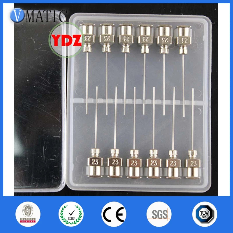 Free Shipping Liquid Dispenser Needle 1 Inch Tip Length 23G Blunt Stainless Steel Glue Dispenser Needles Tips 12Pcs/Box