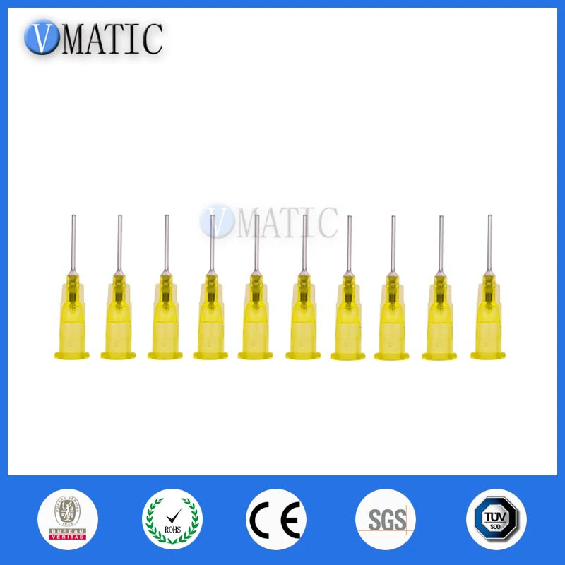 Free Shipping 100pcs 20Ga Yellow Dispensing Needle Tips Flux Soldering Paste Solder Paste Flux Needles 1/2 Inch Dia 0.62mm
