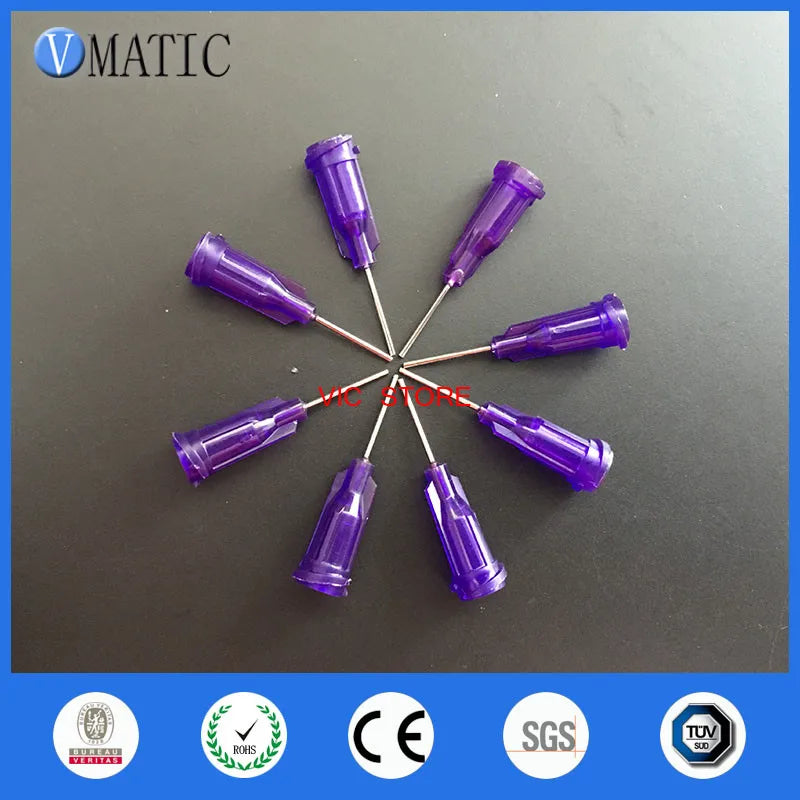 High Quality 100Pcs 21G 1/2 Inch Plastic Industrial Blunt Needles With Purple Color