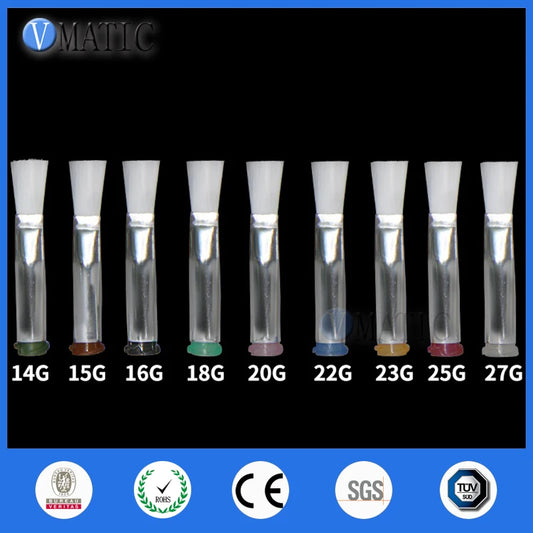 Free Shipping 14G-27G Dispensing Needle Brush Double Screw Thread Needles Efd Soft Brush Needle Flat 6mm Mouth Dispenser Needle
