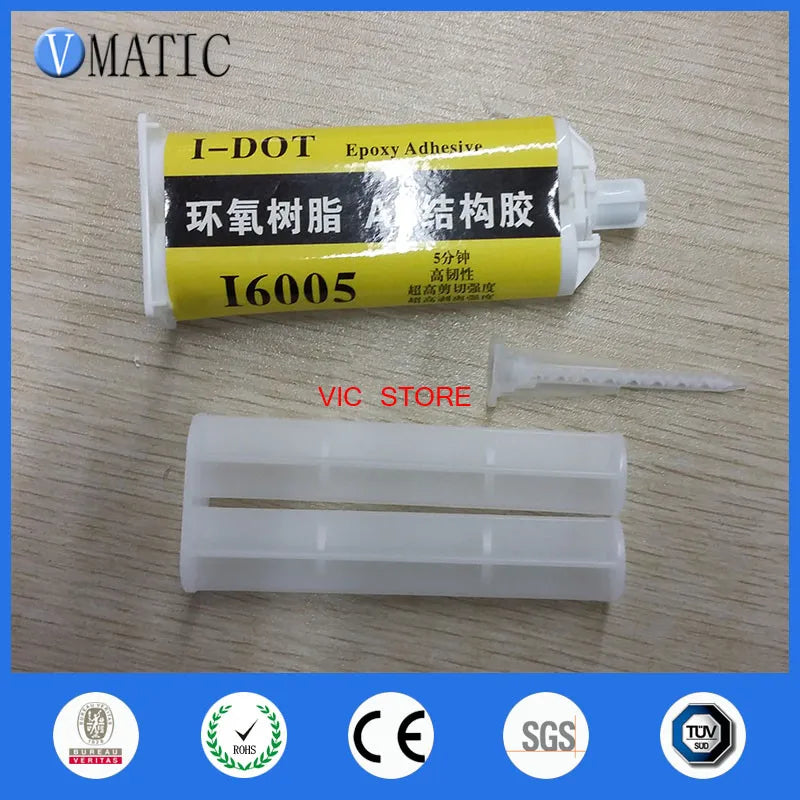 Free Shipping Epoxy AB Glue,Epoxy Steel Adhesive Quick AB Adhesive With Glue Cartridge And PP Push Rod And Static Mixer