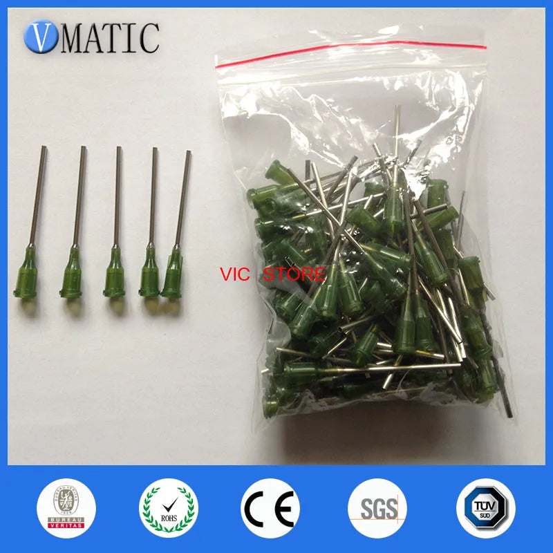 Free Shipping 1.5'' Tubing Length 14G Luer Lock S.S.Glue Plastic Dispensing Needle Tip 1-1/2 Inch
