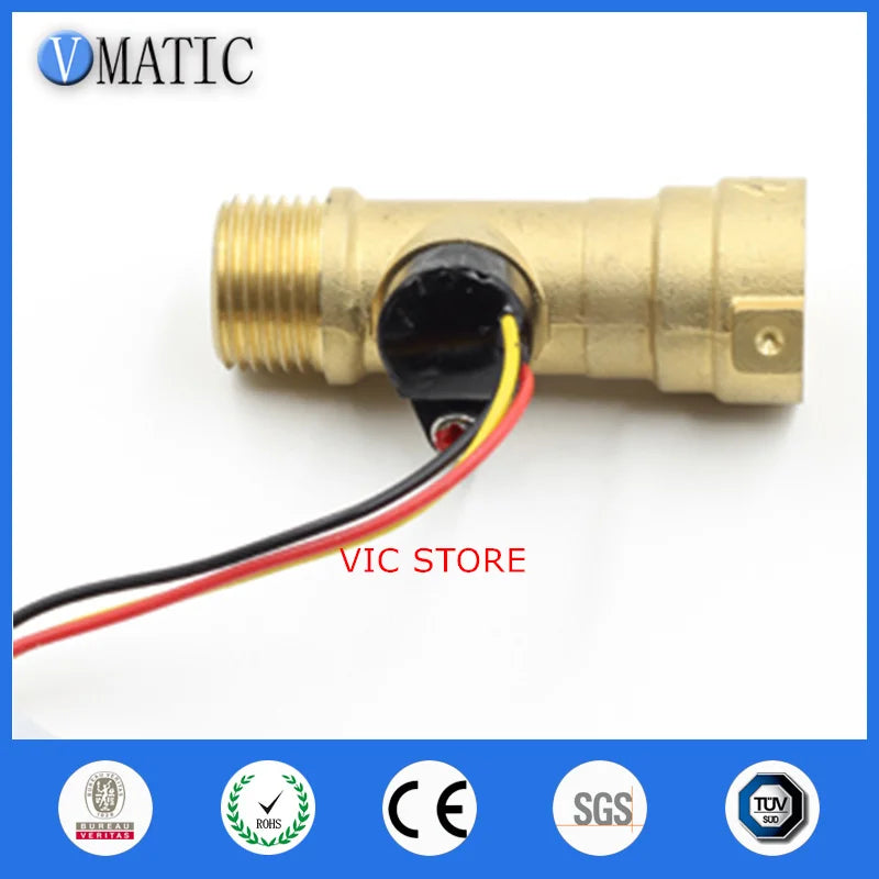 Free Shipping VCA568-2 Magnetic Brass Rate And Oil Material Meter Water G1/2 Thread Ventilator Flow Sensor