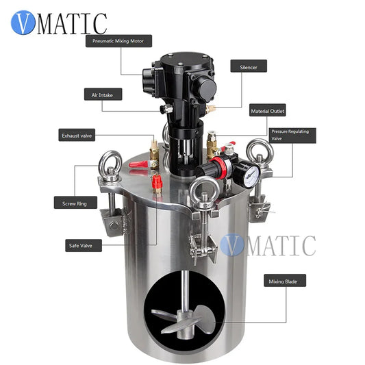 Free Shipping Pneumatic Mixing Stainless Steel Air Pressure Glue Dispensing Pressure Tank/Pressure Container 40L