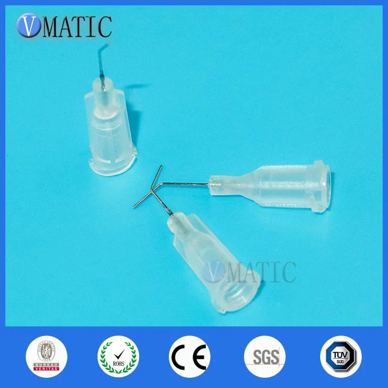 Free Shipping 100Pcs 27G Clear 0.5" 45 Degree Bent Best Quality Glue Dispensing Needle Tips 1/2 Inch