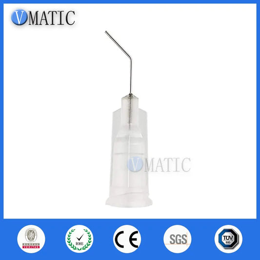 Free Shipping 100Pcs 27G Clear 0.5" 45 Degree Bent Best Quality Glue Dispensing Needle Tips 1/2 Inch