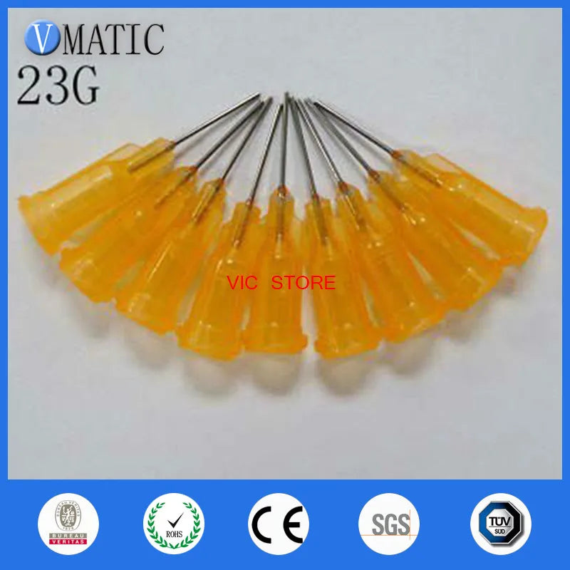 High Quality 100Pcs Quality Assurance 23G Orange Color 1/2'' Inch Tube Length Wholesale Luer Lock Blunt Tip Needle