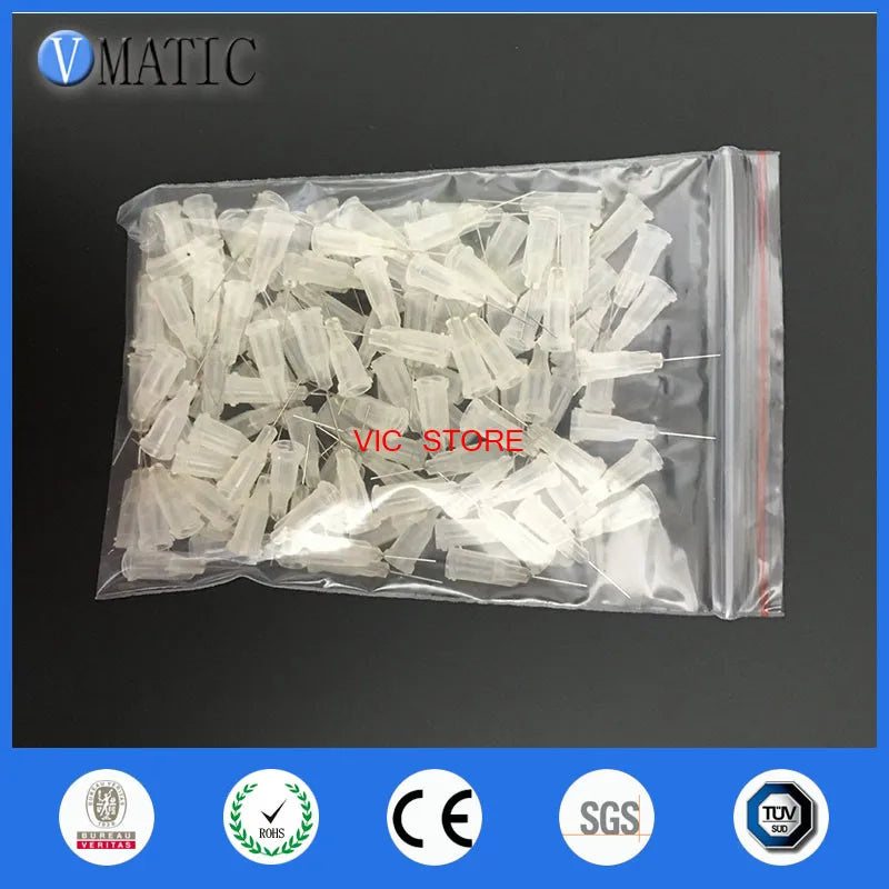 Free Shipping 27G Clear Color 0.5'' Tubing Length 100Pcs Precision S.S. Dispense Tip Plastic Syringe Needle 1/2 Inch