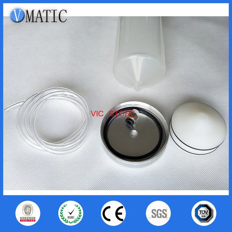 Free Shipping New Thickening Explosion Proof Luer Lock Pneumatic Syringe Barrel 500cc/ml With Adapter Piston And Tube