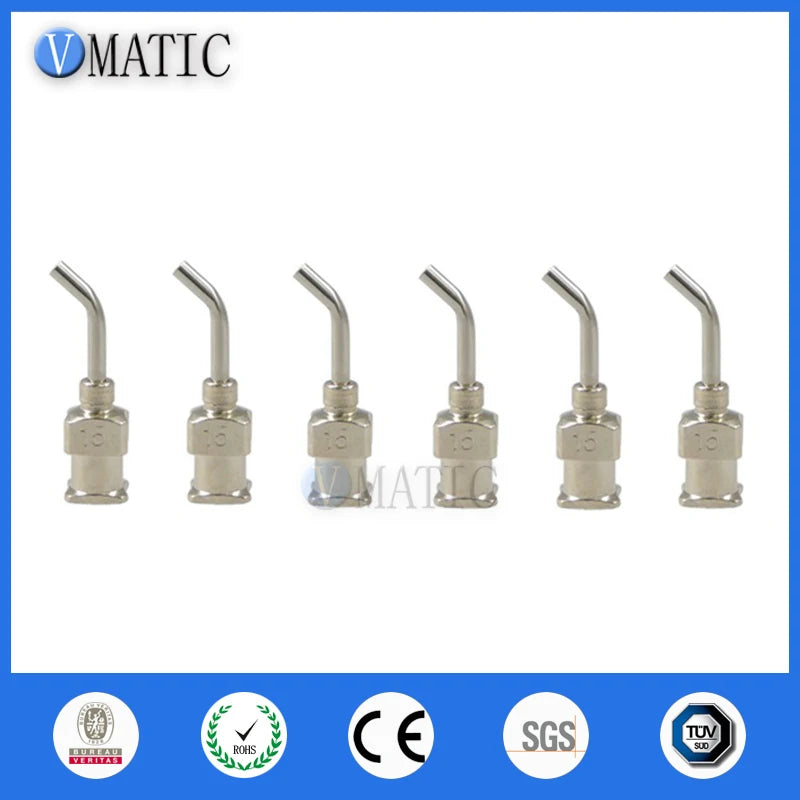 Free Shipping 12Pcs 15G 45 Degree Bent Stainless Steel Dispensing Needle 1/2 Inch
