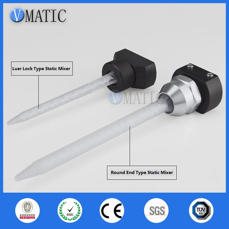 AB Glue Adhesive Mixing Ratio 1:1 Dispensing Pneumatic Valve Head Adapter Static Mixer Tee Connector Fitting Adapter
