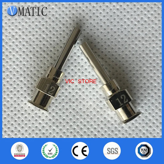 High Quality 12Pcs 0.5'' Tip Length 12G Stainless Steel Needle Tip 1/2 Inch