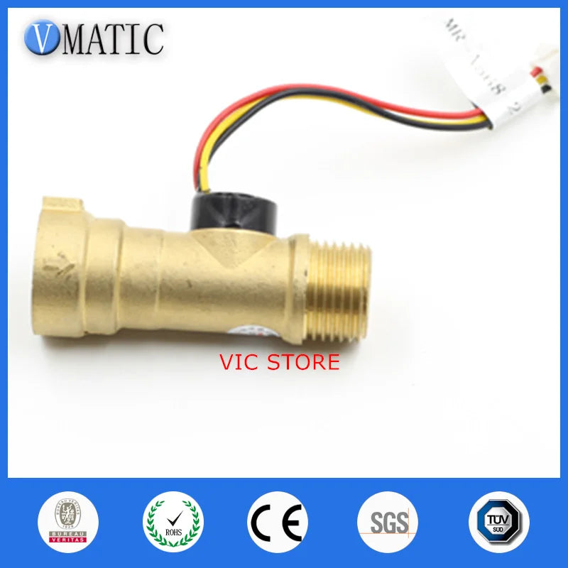 High Quality Water Regulate Valve Liquid Control Safety Flue Type Heater Meter Copper Hall Brass Fluid Flow Sensor VCA568-2
