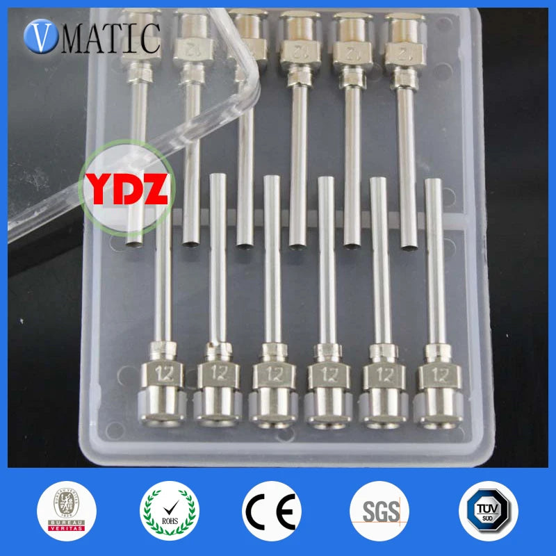 Free Shipping 12Pcs 12Ga 1.5'' Blunt Stainless Steel Glue Dispensing Adhesive Dispenser Syringe Needle 1-1/2 Inch