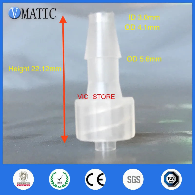 High Quality 100Pcs/Lot 5/32 Inch-Barb Male Luer Tapered Fitting (Polyprop) Luer Lock Tapered Connector