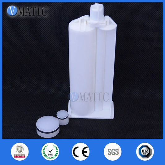 High Quality 2Pcs AB Epoxy Gun Cartridge 50 ml/cc Syringe 10:1 Two-Component Caulking Cartridge 10:1
