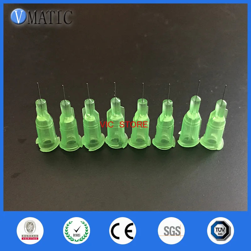 Free Shipping 100 Pcs Non Sterilized 34G 0.25'' Dispense Syringe Needle Tip / Glue Dispensing Needle Tip 1/4 Inch